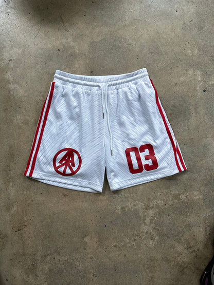 Amari League Ready Shorts White/Red