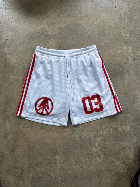 Amari League Ready Shorts White/Red