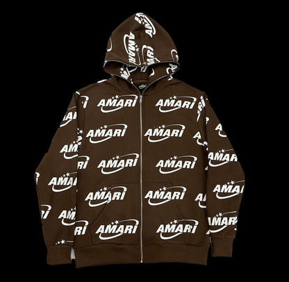 Amari shooting star full zip up hoodie